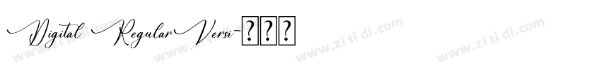 Digital RegularVersi字体转换